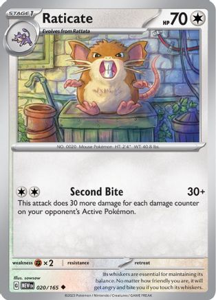Raticate 020/165 - Uncommon