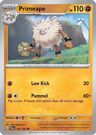Primeape 107/193 - Uncommon - Holofoil