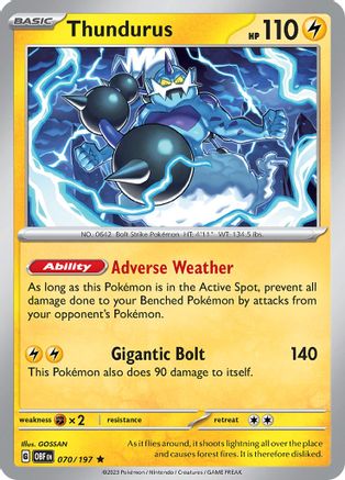 Thundurus 070/197 - Rare - Holofoil