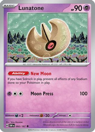 Lunatone 092/197 - Uncommon
