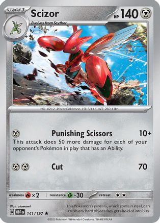 Scizor 141/197 - Rare - Holofoil