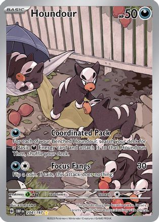 Houndour 204/197 - Illustration Rare - Holofoil