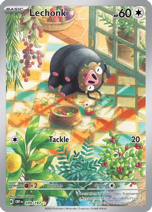 Lechonk 209/197 - Illustration Rare - Holofoil
