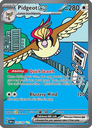 Pidgeot ex 225/197 - Special Illustration Rare - Holofoil