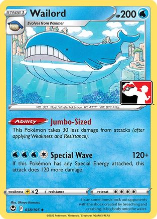 Wailord 038/195 - Uncommon - Holofoil