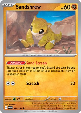 Sandshrew 027/165 - Common