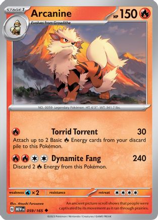 Arcanine 059/165 - Uncommon