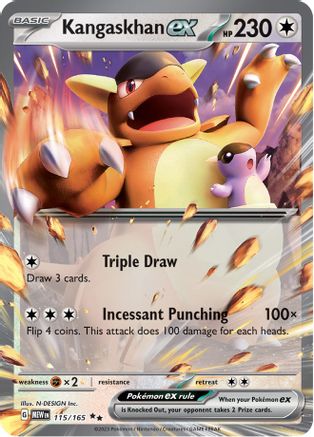 Kangaskhan ex 115/165 - Double Rare - Holofoil