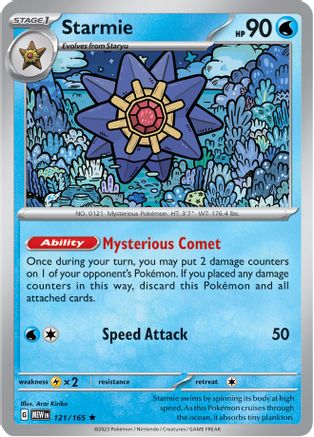 Starmie 121/165 - Rare - Holofoil