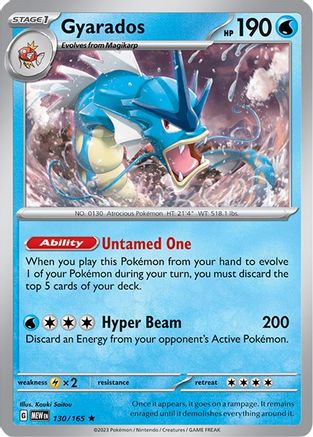 Gyarados 130/165 - Rare - Holofoil