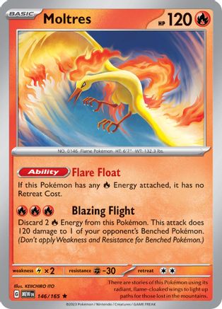Moltres 146/165 - Rare - Holofoil