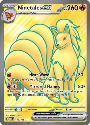 Ninetales ex 186/165 - Ultra Rare - Holofoil