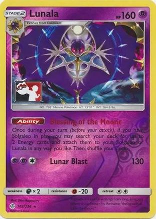 Lunala 102 - Holo Rare - Reverse Holofoil
