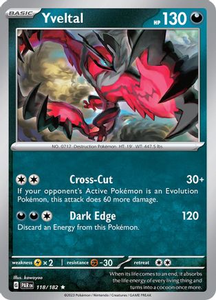Yveltal 118/182 - Rare - Holofoil
