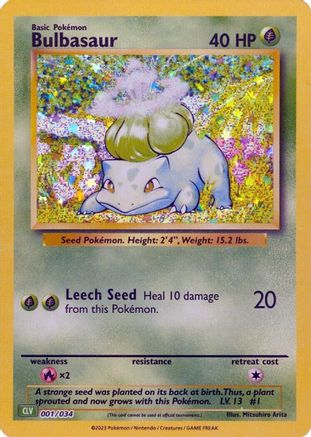 Bulbasaur 001/034 - Classic Collection - Holofoil