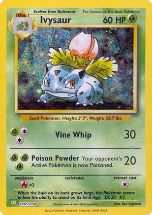 Ivysaur 002/034 - Classic Collection - Holofoil