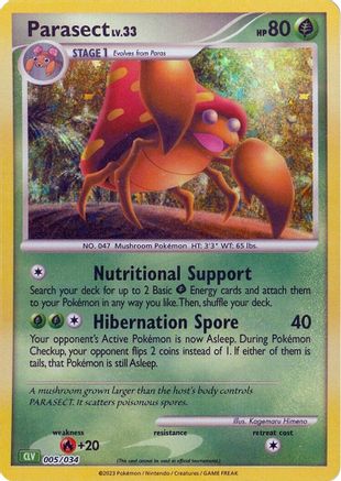 Parasect 005/034 - Classic Collection - Holofoil