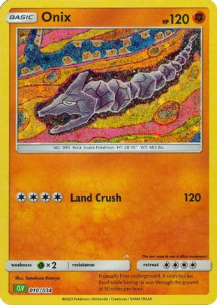 Onix 010/034 - Classic Collection - Holofoil