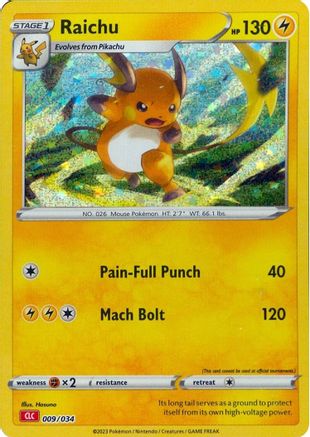 Raichu 009/034 - Classic Collection - Holofoil