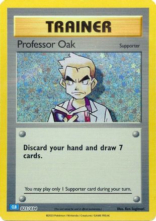 Professor Oak (CLB) 025/034 - Classic Collection - Holofoil