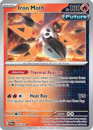 Iron Moth 028/182 - Rare - Holofoil