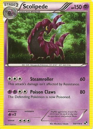 Scolipede (Cracked Ice Holo) (054/114) - Blister Exclusives Holofoil