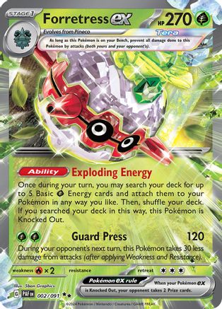 Forretress ex 002/091 - Double Rare - Holofoil