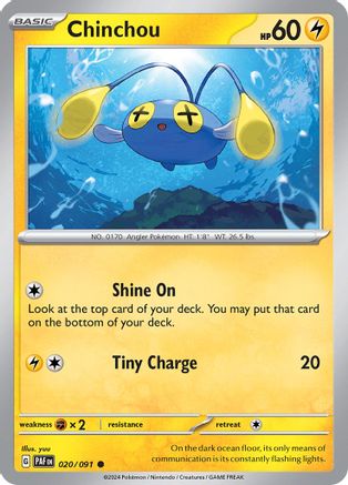 Chinchou 020/091 - Common