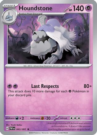 Houndstone 043/091 - Rare - Holofoil