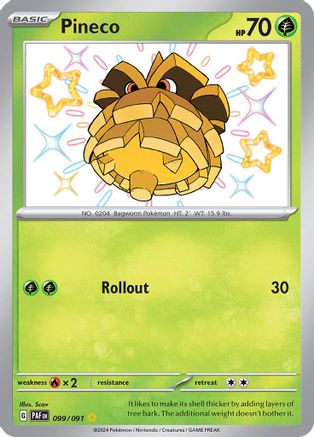 Pineco 099/091 - Shiny Rare - Holofoil