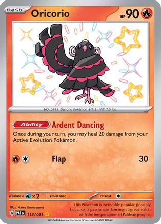 Oricorio 113/091 - Shiny Rare - Holofoil
