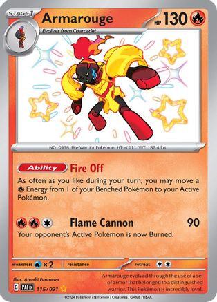Armarouge 115/091 - Shiny Rare - Holofoil
