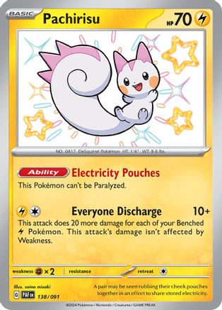 Pachirisu 138/091 - Shiny Rare - Holofoil