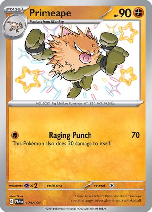 Primeape 170/091 - Shiny Rare - Holofoil