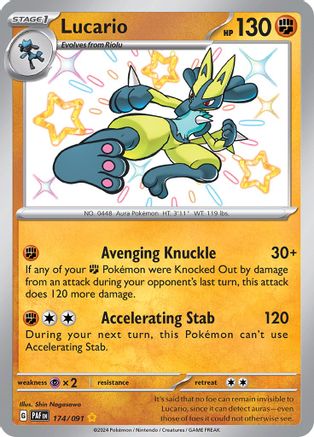 Lucario 174/091 - Shiny Rare - Holofoil