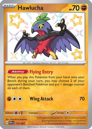 Hawlucha 175/091 - Shiny Rare - Holofoil
