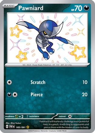 Pawniard 185/091 - Shiny Rare - Holofoil