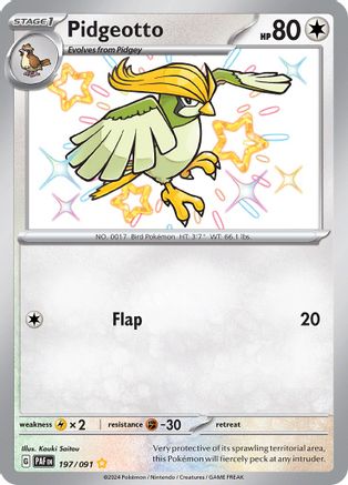 Pidgeotto 197/091 - Shiny Rare - Holofoil