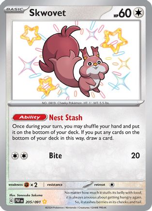 Skwovet 205/091 - Shiny Rare - Holofoil