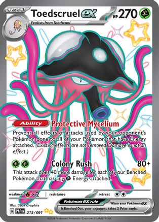 Toedscruel ex 213/091 - Shiny Ultra Rare - Holofoil