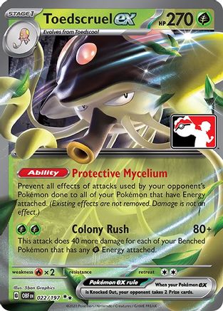 Toedscruel ex 022/197 - Double Rare - Holofoil