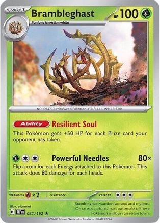 Brambleghast 021/162 - Rare - Holofoil