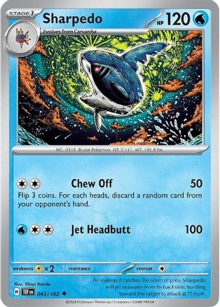 Sharpedo 043/162 - Uncommon