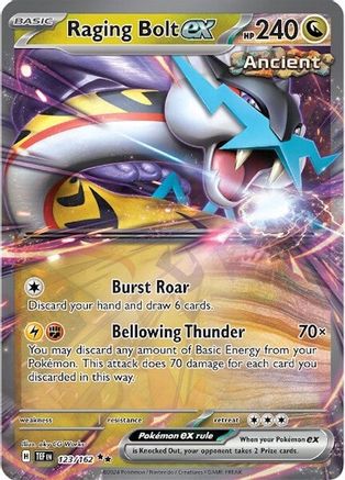 Raging Bolt ex 123/162 - Double Rare - Holofoil