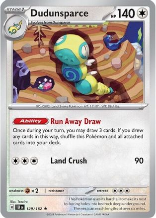 Dudunsparce 129/162 - Rare - Holofoil