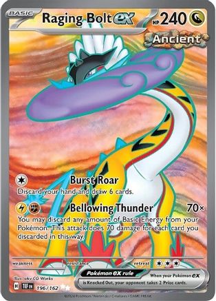 Raging Bolt ex 196/162 - Ultra Rare - Holofoil