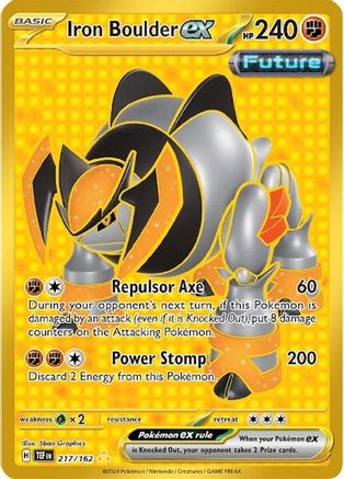 Iron Boulder ex 217/162 - Hyper Rare - Holofoil
