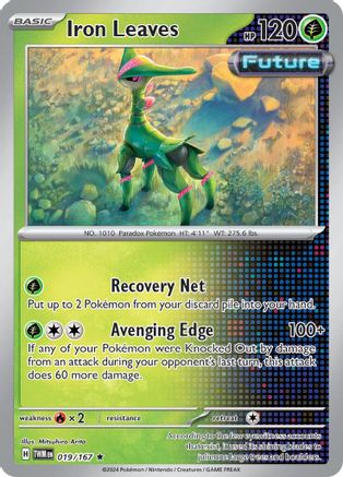 Iron Leaves 019/167 - Rare - Reverse Holofoil
