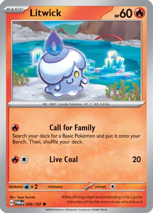 Litwick 036/167 - Common - Reverse Holofoil