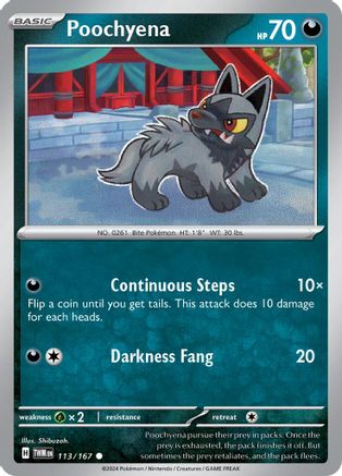 Poochyena 113/167 - Common - Reverse Holofoil